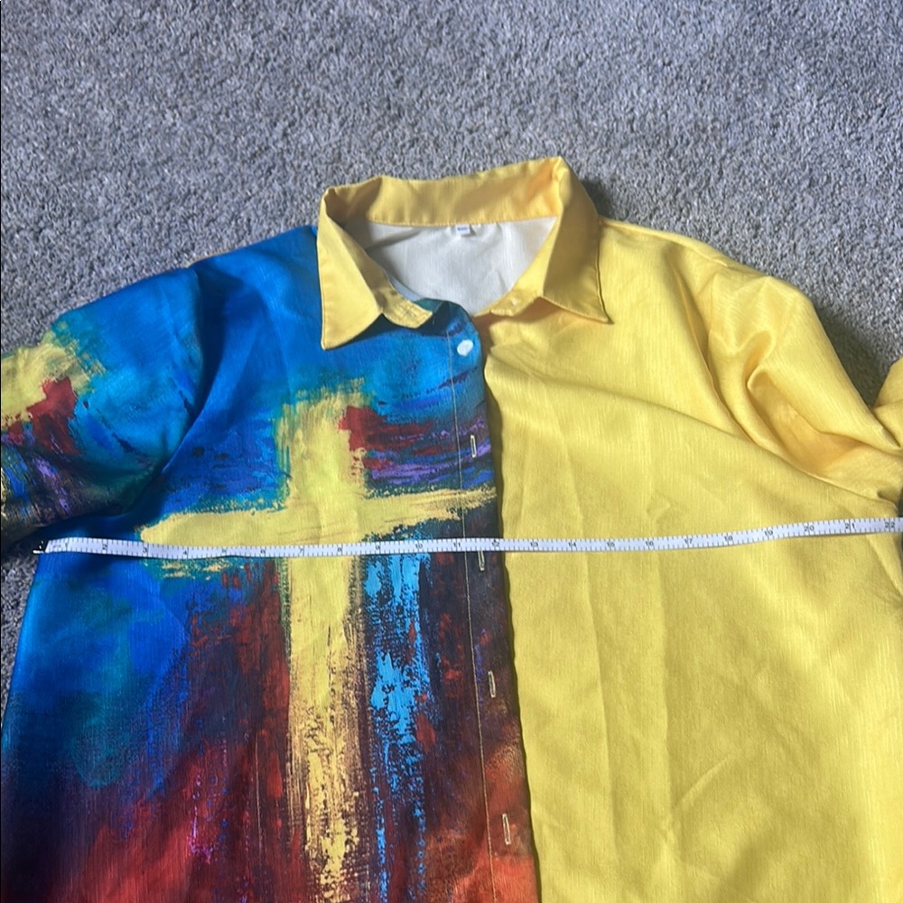 Colorful Abstract Women's Blouse - Picture 3 of 4